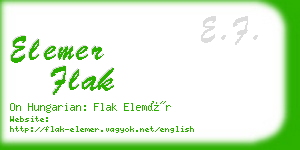 elemer flak business card